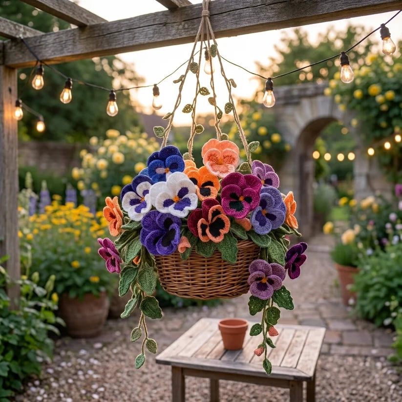Pensées colorées au crochet
